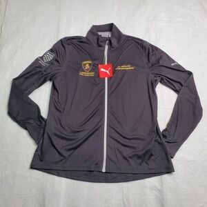 Puma Womens Track Jacket Black Lamborghini Philadelphia Full Zip 596803-01 XL